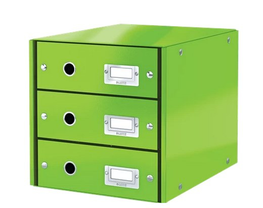 Leitz Click & Store WOW Lådbox (3 lådor), 81% återvunnen kartong