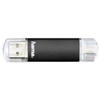 Hama Laeta Twin, 16GB USB-muisti USB Type-A / Micro-USB 3.2 Gen 1 (3.1 Gen 1) Musta