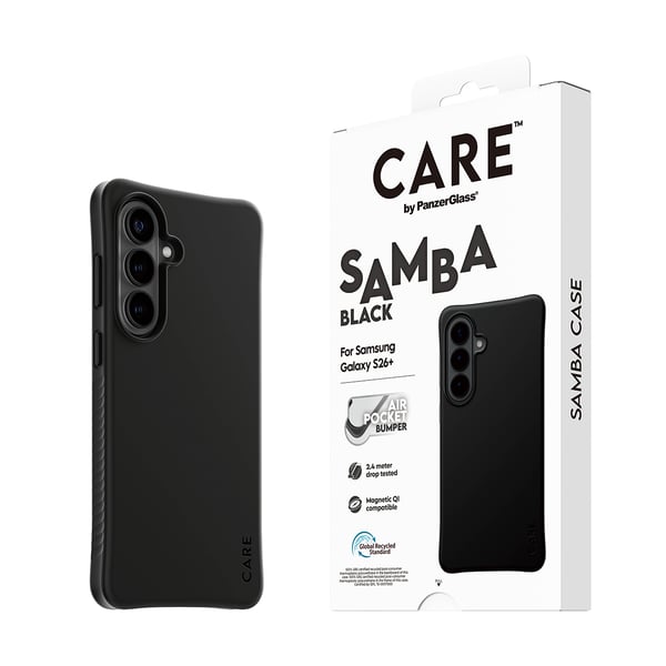 PanzerGlass CARE™ by ® Samba Case Sort m. Qi Samsung Galaxy S26+