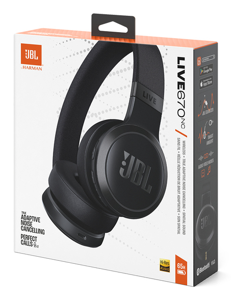 JBL Live 670NC Headset Trådløs Opkald/musik Bluetooth Sort