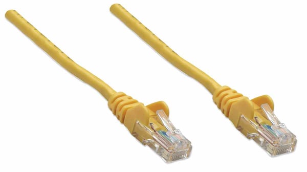Intellinet 325165 verkkokaapeli Keltainen 0,45 m Cat5e U/UTP (UTP)