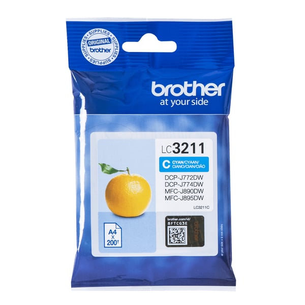 Brother LC3211C mustekasetti 1 kpl Alkuperäinen Perusvärintuotto Syaani