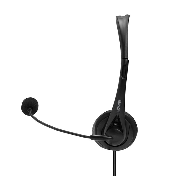 Lindy 20432 hovedtelefoner/headset Ledningsført Hjelm Kontor/Callcenter Sort