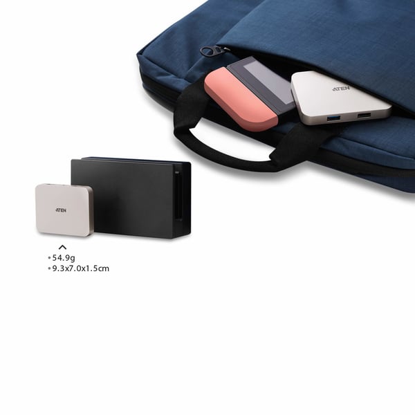 ATEN USB-C 4K ultramini dockningsstation med strömgenomströmning