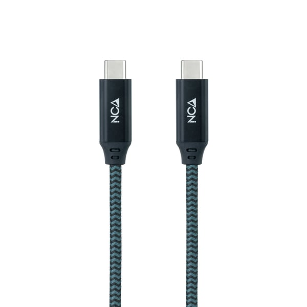 Nanocable 10.01.4302-COMB USB-kabel USB4 Gen 2x2 2 m USB C 20 Gbit/sek. 100 W Teal, Sort, Grå