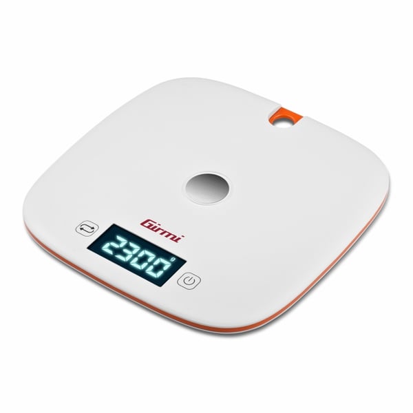 Girmi PS02 Orange, Hvid Bordplade Rund Elektronisk køkkenvægt