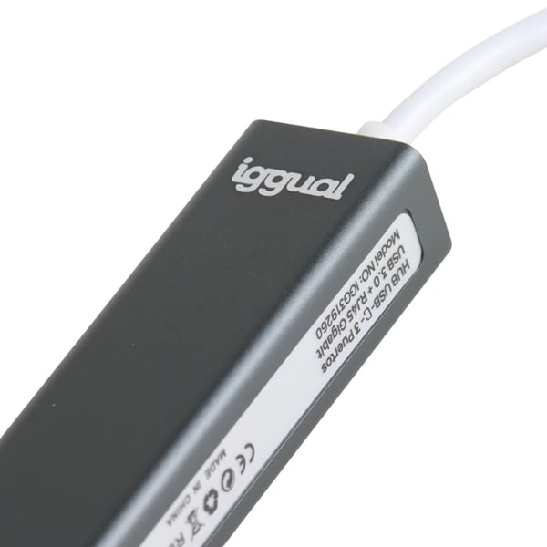 iggual IGG319253 kannettavien tietokoneiden telakka ja porttitoistin Langallinen USB 3.2 Gen 1 (3.1 Gen 1) Type-C Musta