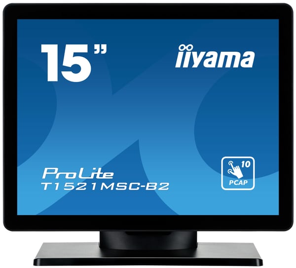 iiyama ProLite T1521MSC-B2 platta pc-skärmar 38,1 cm (15") 1024 x 768 pixlar XGA LED Pekskärm Bordsskiva Svart