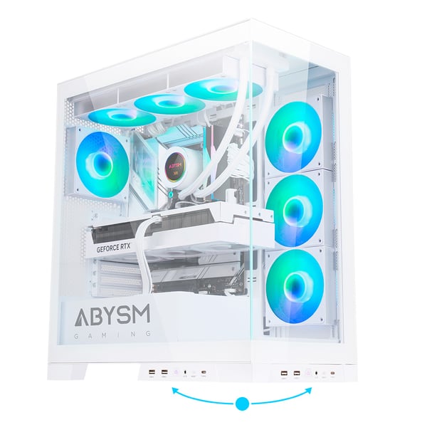 ABYSM Danube Sava H500 White Desktop Transparent, Hvid