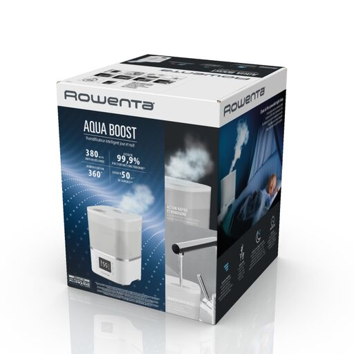 Rowenta Aqua Boost HU4020 luftfuktare Ultraljud 2,5 l Vit, Silver 115 W
