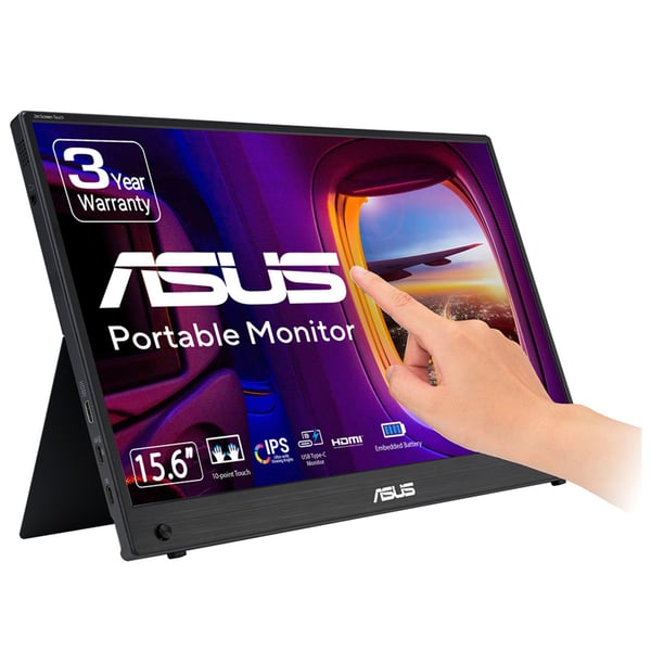 ASUS ZenScreen MB16AMTR computerskærm 39,6 cm (15.6") 1920 x 1080 pixel Fuld HD LCD Berøringsskærm Sort ASUS ZenScreen MB16AMTR computerskærm 39,6 cm (15.6") 1920 x 1080 pixel Fuld HD LCD Berøringsskærm Sort