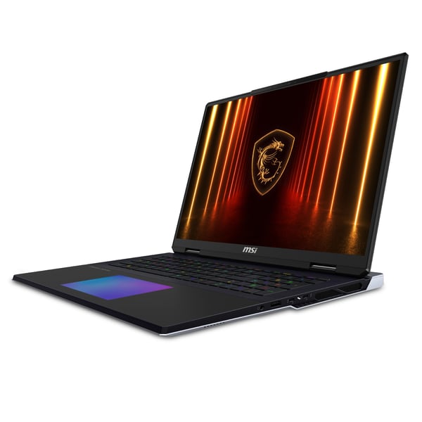 MSI Titan 18 HX A2WJ-1079IT Intel Core Ultra 9 290HX Plus Kannettava tietokone 45,7 cm (18") UHD+ 64 GB DDR5-SDRAM 2 TB SSD NVIDIA GeForce RTX 5090 Wi-Fi 7 (802.11be) Windows 11 Home Musta