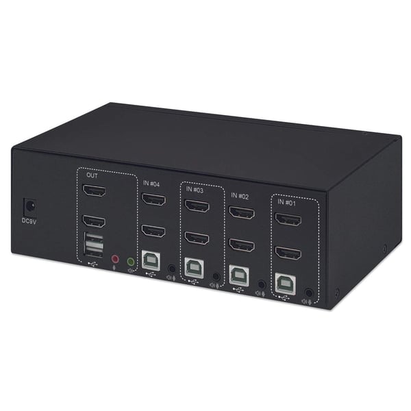 Manhattan 153539 KVM-kytkin Musta