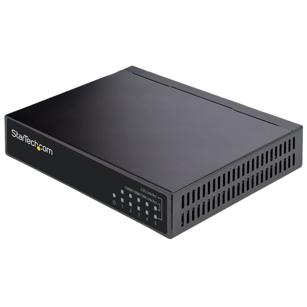 StarTech.com DS52000 netværksswitch Ikke administreret 2.5G Ethernet (100/1000/2500) Sort