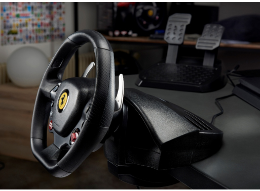 Thrustmaster T80 Ferrari 488 GTB Edition Svart USB Ratt + Pedaler Digital PC, PlayStation 4, PlayStation 5