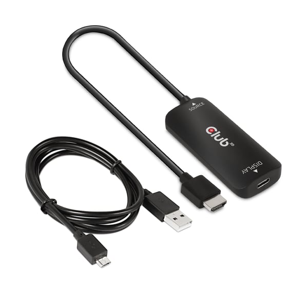 CLUB3D CAC-1336 videokabeladapter 1 m HDMI + USB USB Type-C Svart
