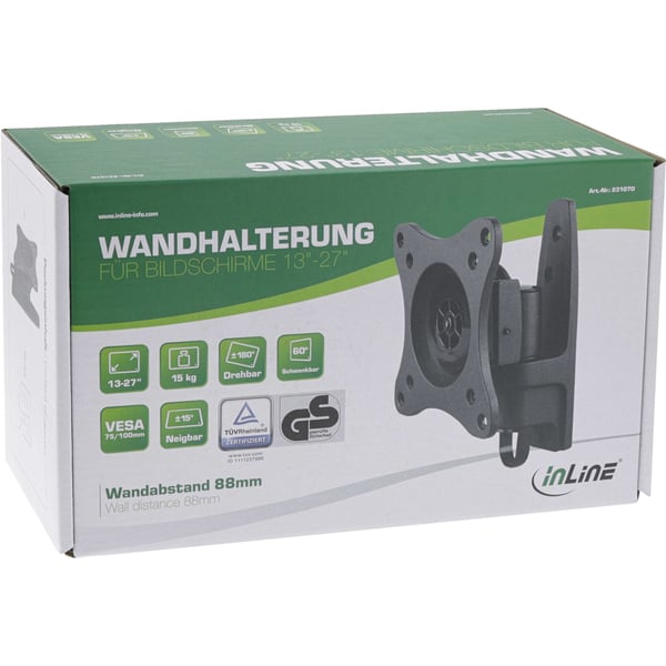 InLine 23107D tv-beslag 33 cm (13") Sort