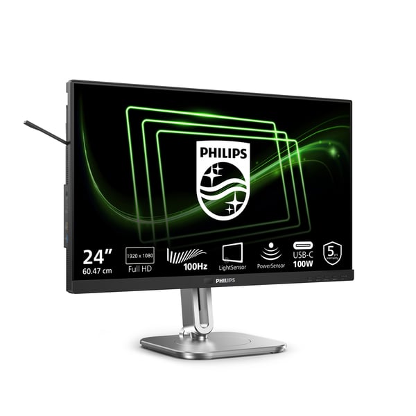 Philips 5000 series 24B2G5301/00 platta pc-skärmar 60,5 cm (23.8") 1920 x 1080 pixlar Full HD LCD Svart