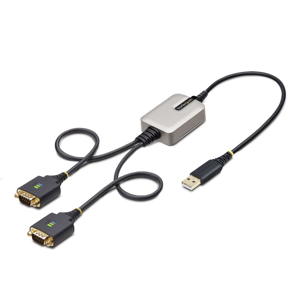 StarTech.com 60 cm 2-Port USB till Seriell Adapter, COM-Retention, FTDI - USB till seriell-kabel - USB (M