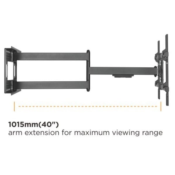 Techly ICA-PLB 490 TV-kiinnike 2,03 m (80") Musta