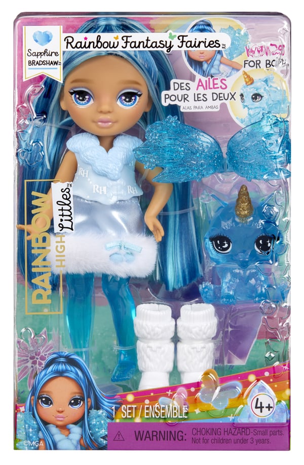 Rainbow High Littles Rainbow Fantasy Fairies Doll- Sapphire (blue)