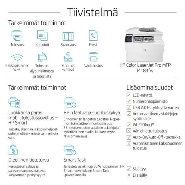 HP Color LaserJet Pro MFP M183fw