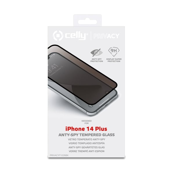 Celly PRIVACYF1026BK Skærm og -bagsidebeskytter til mobiltelefon Klar skærmbeskytter Apple 1 stk