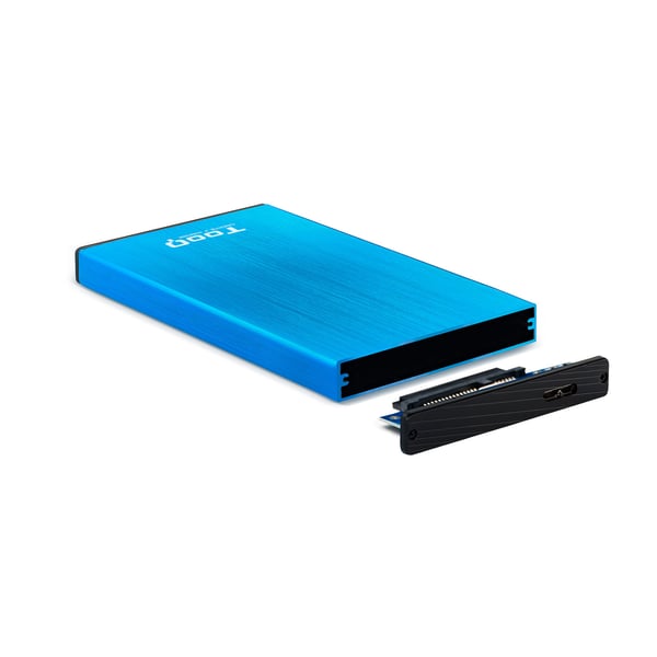 TooQ TQE-2527BL Hölje för lagringsenheter HDD-hölje Svart, Blå 2.5"
