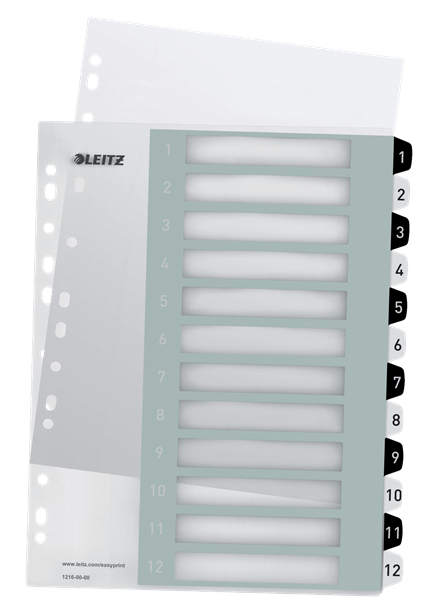 Leitz WOW printbart register, PP, ekstra bredt