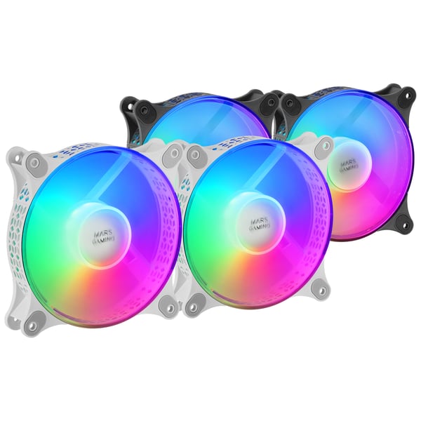 Mars Gaming MFDUOW Computerkølesystem Computerkabinet Ventilator 12 cm Hvid