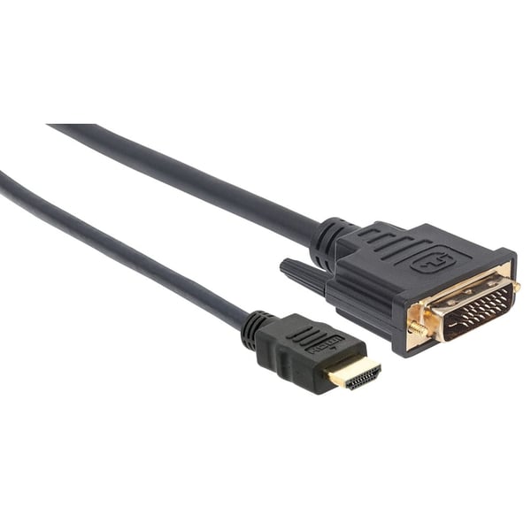 Techly 3.0m HDMI - DVI-D M/M 3 m Musta