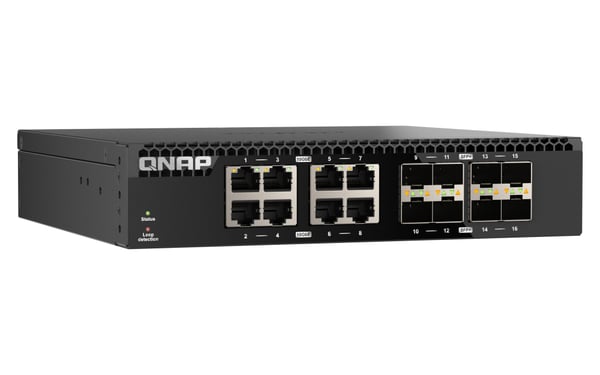 QNAP QSW-3216R-8S8T netværksswitch Ikke administreret L2 10G Ethernet (100/1000/10000) Sort