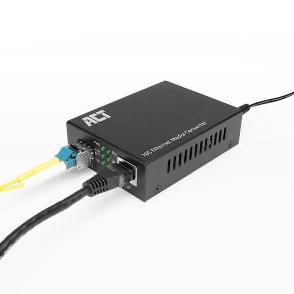 ACT AC4455 netværksomformer til medie 10000 Mbit/s Multitilstand, Enkeltilstand Sort
