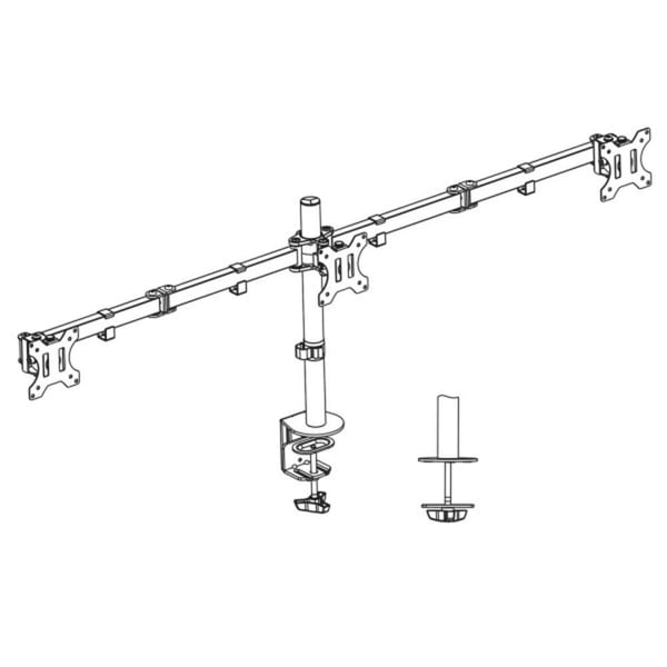 ACT AC8303 skærmbeslag og -stativer 68,6 cm (27") Skrivebord Sort