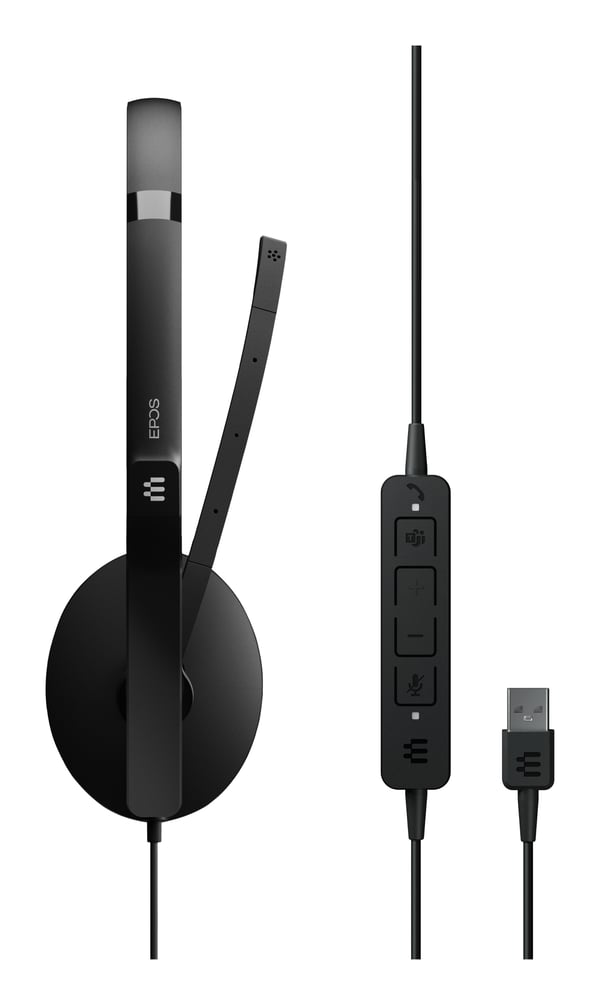 EPOS ADAPT 160T USB II Kuulokkeet Langallinen Pääpanta Toimisto/puhelukeskus USB A-tyyppi Musta