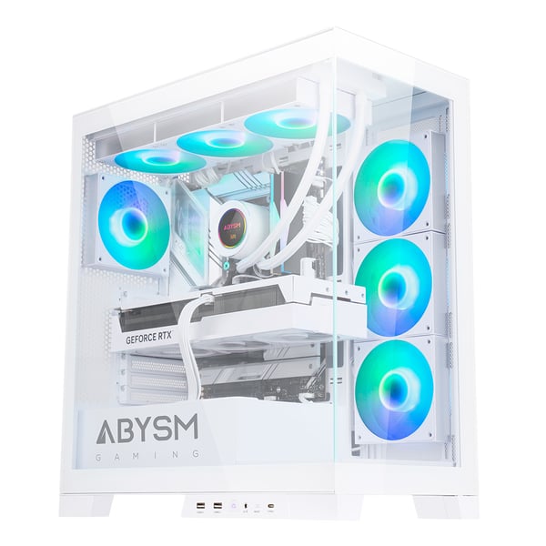 ABYSM Danube Sava H500 White Desktop Transparent, Hvid