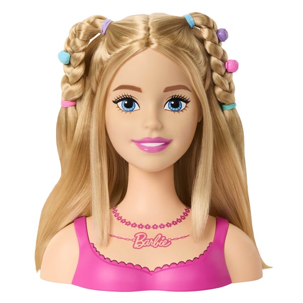Barbie Barbie-stylinghoved, lyst hår med 20 stk. farverigt tilbehør