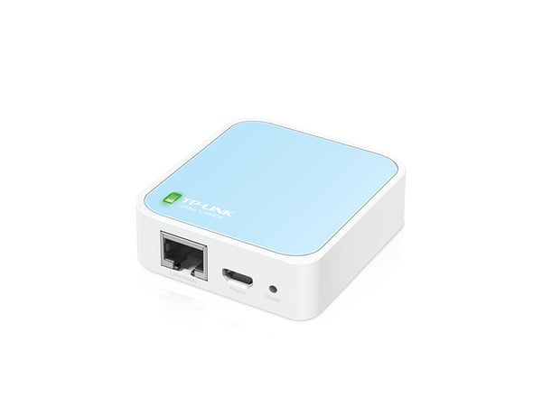 TP-Link TL-WR802N trådløs router Hurtigt ethernet Enkelt band (2,4 GHz) Blå, Hvid
