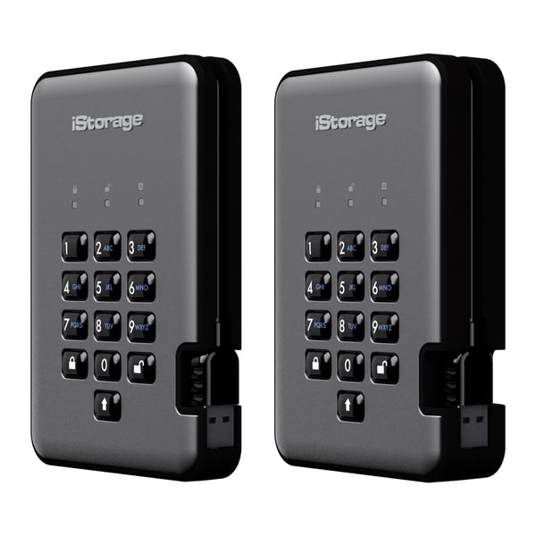 iStorage diskAshur PRO2 ulkoinen kovalevy 5 TB 5400 RPM 2.5" USB A-tyyppi 3.2 Gen 1 (3.1 Gen 1) Musta