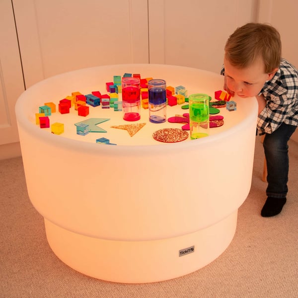 Tickit Sensory Mood Discovery Table natlys til baby Fritstående Hvid