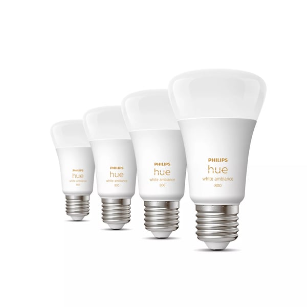 Philips Hue White ambiance A60 – E27 smart ljuskälla – 800 (4-pack)