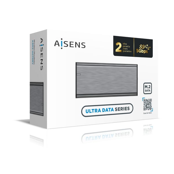 AISENS ASM2-007GRY Hölje för lagringsenheter SSD-inkapsling Grå M.2