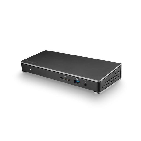 StarTech.com Thunderbolt 3-dockningsstation - TB3-dockningsstation med DisplayPort till bärbara datorer för 60 Hz dubbla 4K-skärmar - Laddning med 85 W strömförsörjning - 6-ports USB 3.0-hubb, SD 4.0, GbE, Audio - Windows och Mac