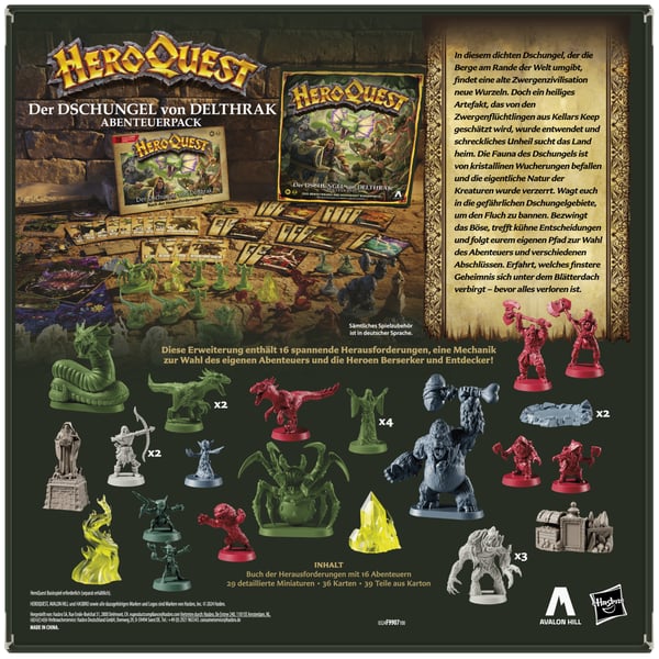 Hasbro Gaming Avalon Hill HeroQuest Jungles of Delthrak-missionspakke