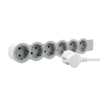 Legrand 694572 stikdåse 5 m 6 AC stikkontakt(er) Indendørs Grå, Hvid