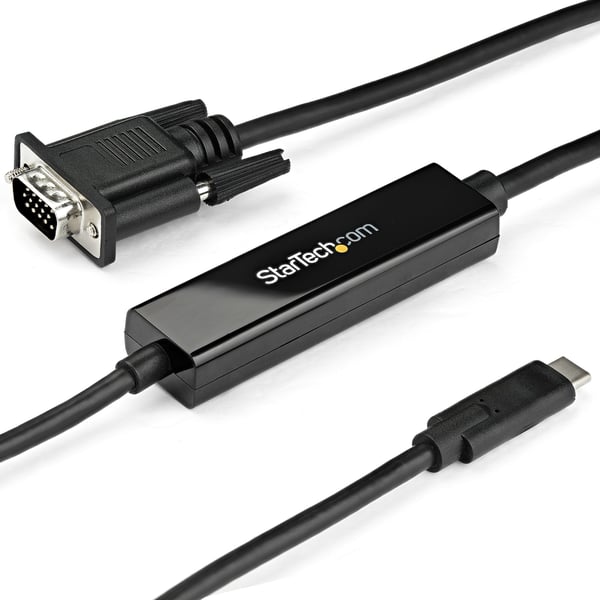 StarTech.com 1 m USB-C till VGA-kabel - 1920 x 1200 - Svart