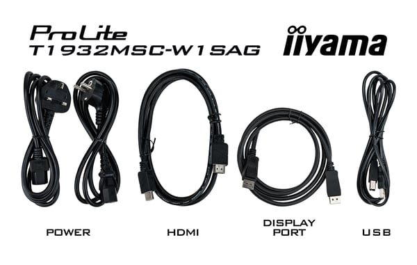 iiyama ProLite T1932MSC-W1SAG tietokoneen litteä näyttö 48,3 cm (19") 1280 x 1024 pikseliä Full HD LED Kosketusnäyttö Pöydän pinta Valkoinen