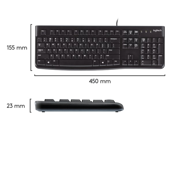 Logitech K120 - Tastatur - USB - Belgien