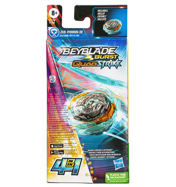 Beyblade Burst QuadStrike F7760EU6 aktivitetsleksak och skicklighetsspel Battle-snurrleksak