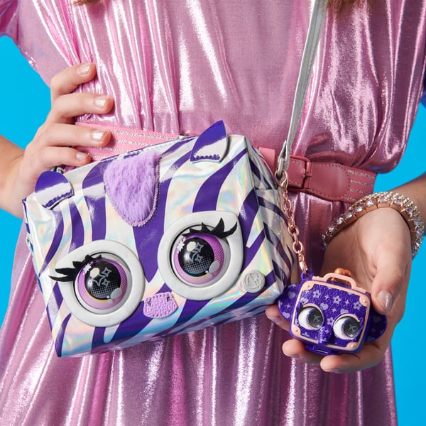 Purse Pets BAG Metallic Magic Zebra GML Blå, Metallisk Pojke/flicka Handväska